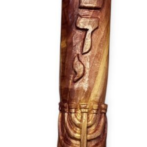 Carved Mezuza Menora